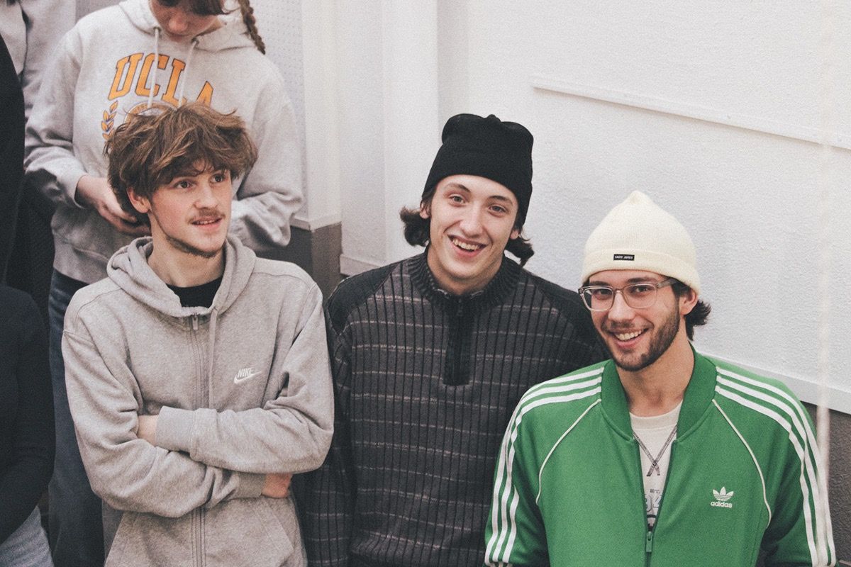 étudiants souriant