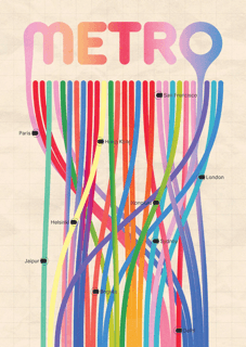 Visuel de data art metro